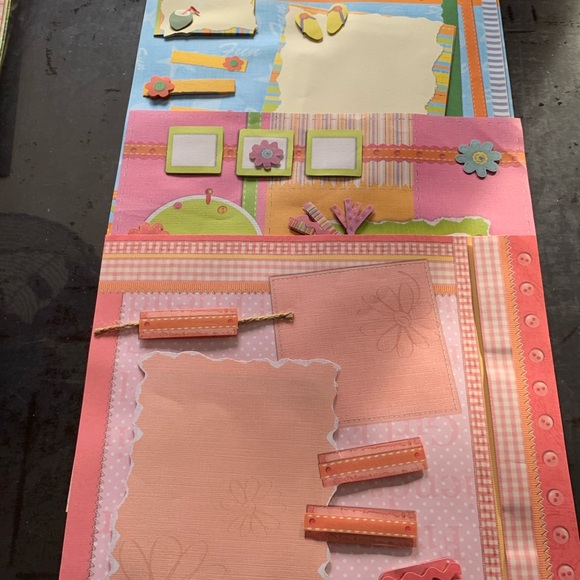 7 pre made 12 x 12” scrapbook pages - Picture 1 of 8